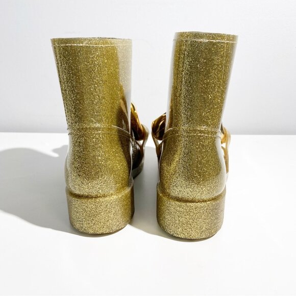 New JW Anderson Chain Glitter Gold Ankle Boots size 36 - Picture 4 of 7